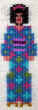 Detalj av Miekkos klder i vven Miekko frn Japan, bunden rosengng, textilkonstnr katrin bawah