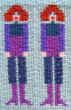 Detaljbild frn vven Kvinnorrelsen i bunden rosengng av textilkonstnr katrin bawah