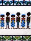 Afrikaner, detalj frn Jordens folk, vv i bunden rosengng ur serien Jmstlldhet textilkonstnr katrin bawah.