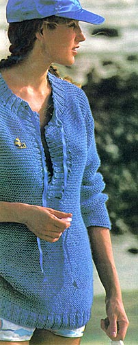 Bl� r�tstickad sommartr�ja