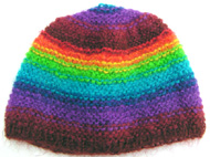 R�tstickad mohairm�ssa i m�nga f�rger