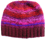 R�tstickad m�ssa i vinr�tt, rosa, r�tt och lila