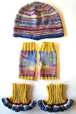 Melerat kit med gula effekter till kl�nning Alma.