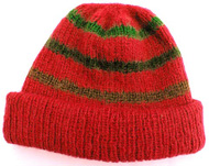 R�d res�rstickad m�ssa med r�nder i gr�nt