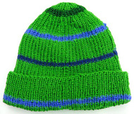 Gr�n res�rstickad m�ssa med r�nder i  bl�tt