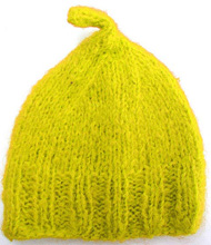 Citrongul sl�tstickad mohairm�ssa