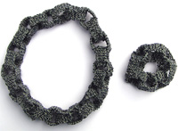 Gr�melerat halsband och armband ut ollektion Kedja