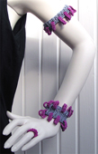 Stickat armband i modellen Cirkel med matchande ring