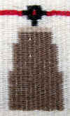 Detaljbild från väven Alternativ Produktion på Norrkläders kjol i Denim och Manchester.